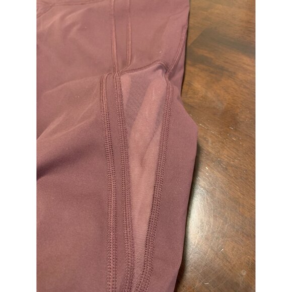 Lululemon Burgundy Cropped Leggings Size S - Picture 8 of 8